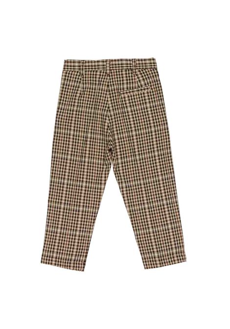 Pantaloni a quadri MANUEL RITZ | MR4457CASTAGNO